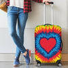 Tie Dye Heart Pattern Print Luggage Cover Protector-grizzshop