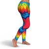 Tie Dye Heart Pattern Print Pattern Women Leggings-grizzshop