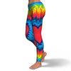 Tie Dye Heart Pattern Print Pattern Women Leggings-grizzshop