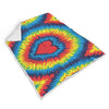 Tie Dye Heart Pattern Print Throw Blanket-grizzshop