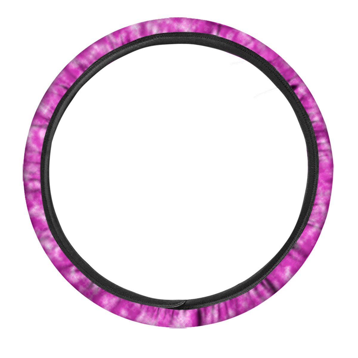 Tie Dye Hot Pink Print Pattern Car Steering Wheel Cover-grizzshop