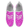 Tie Dye Hot Pink Print Pattern White Athletic Shoes-grizzshop