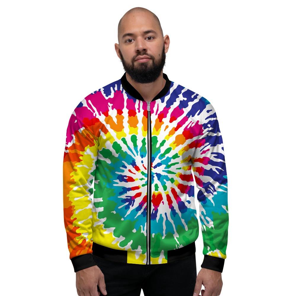 Tie Dye Men's Bomber Jacket-grizzshop