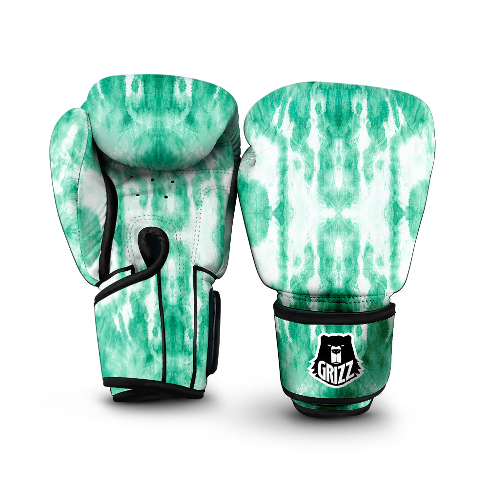 Tie Dye Mint Green Watercolor Print Boxing Gloves-grizzshop