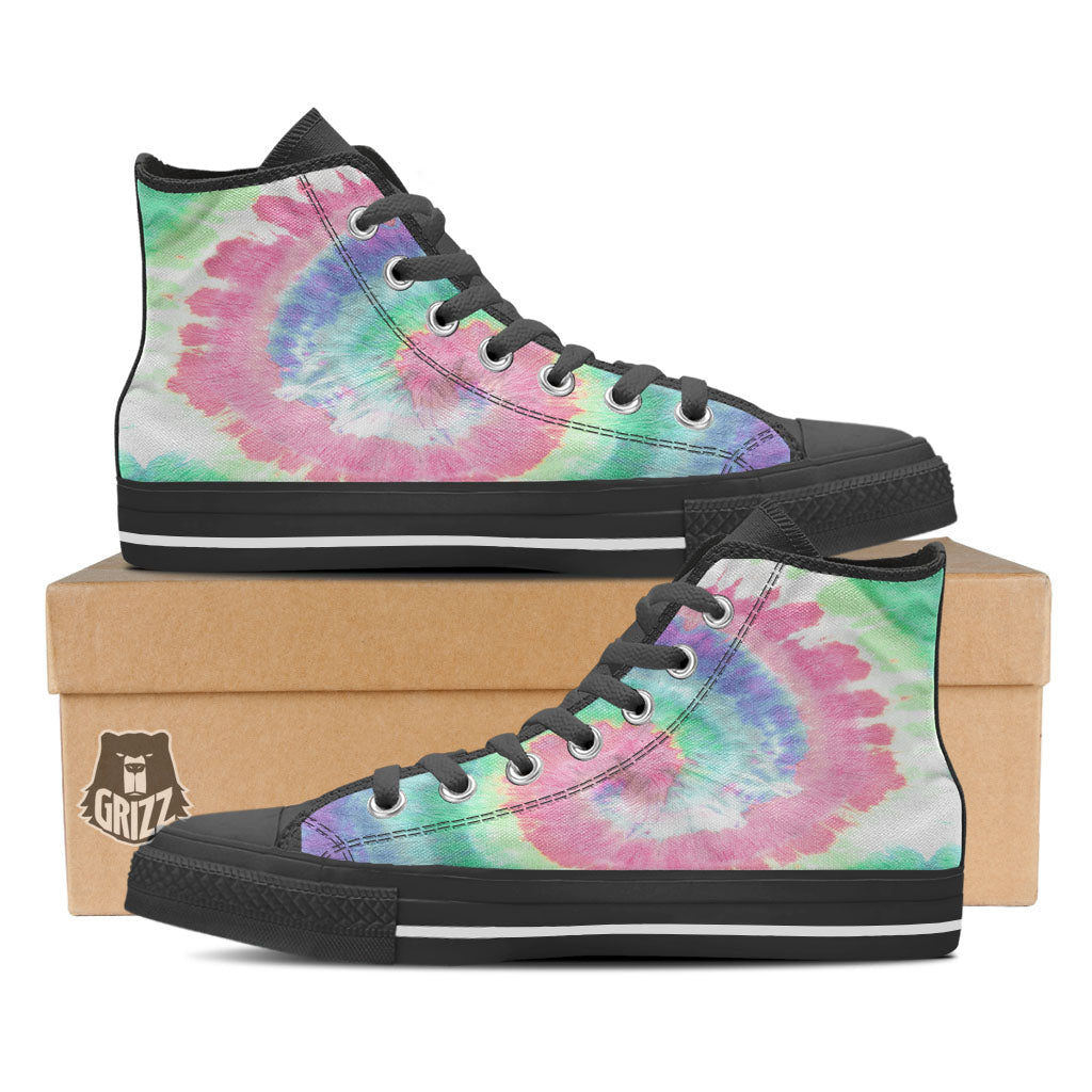 Tie Dye Pastel Print High Top Shoes-grizzshop