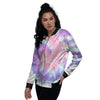 Tie Dye Pastel Spiral Print Women's Bomber Jacket-grizzshop