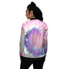 Tie Dye Pastel Spiral Print Women's Bomber Jacket-grizzshop