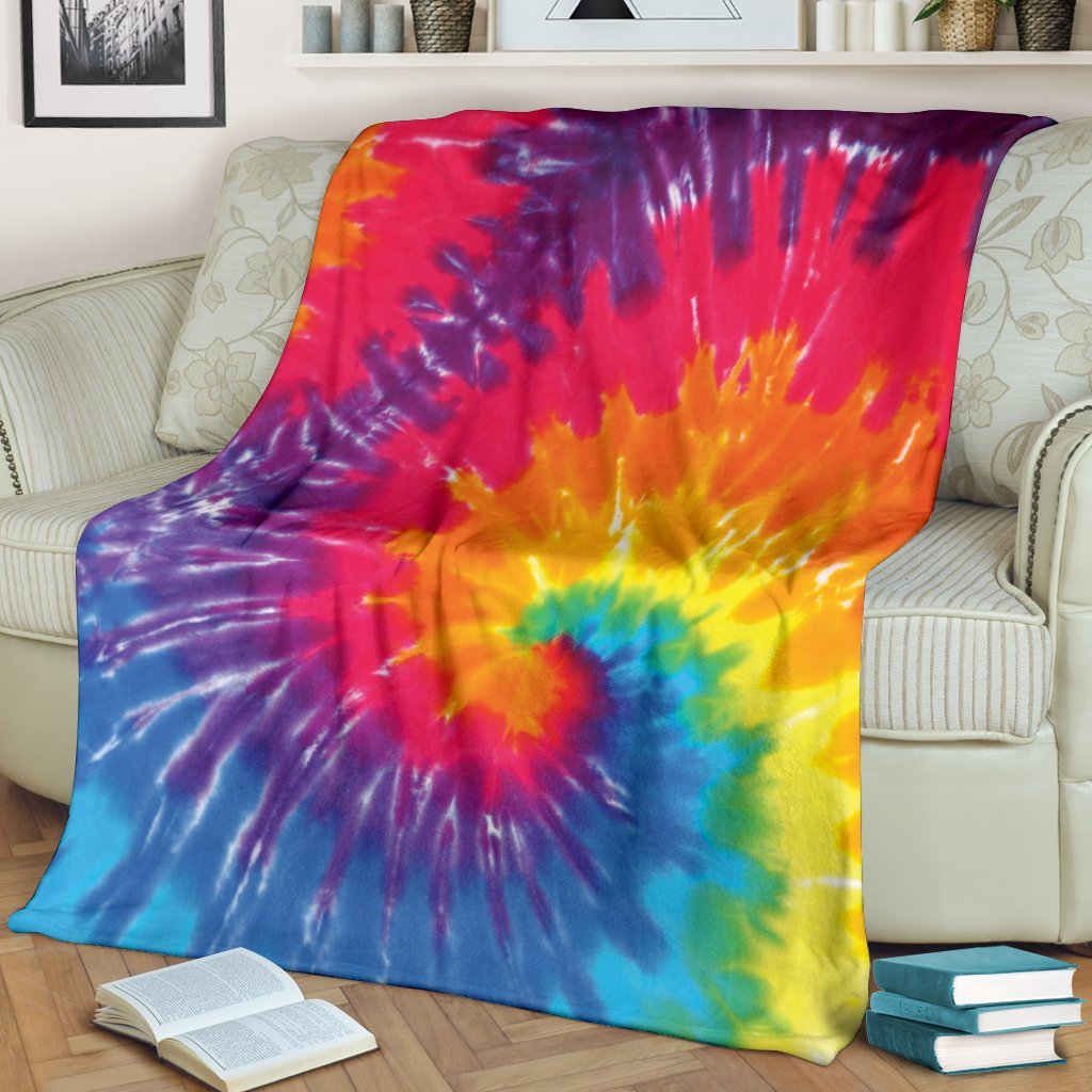 Tie Dye Pattern Print Blanket-grizzshop