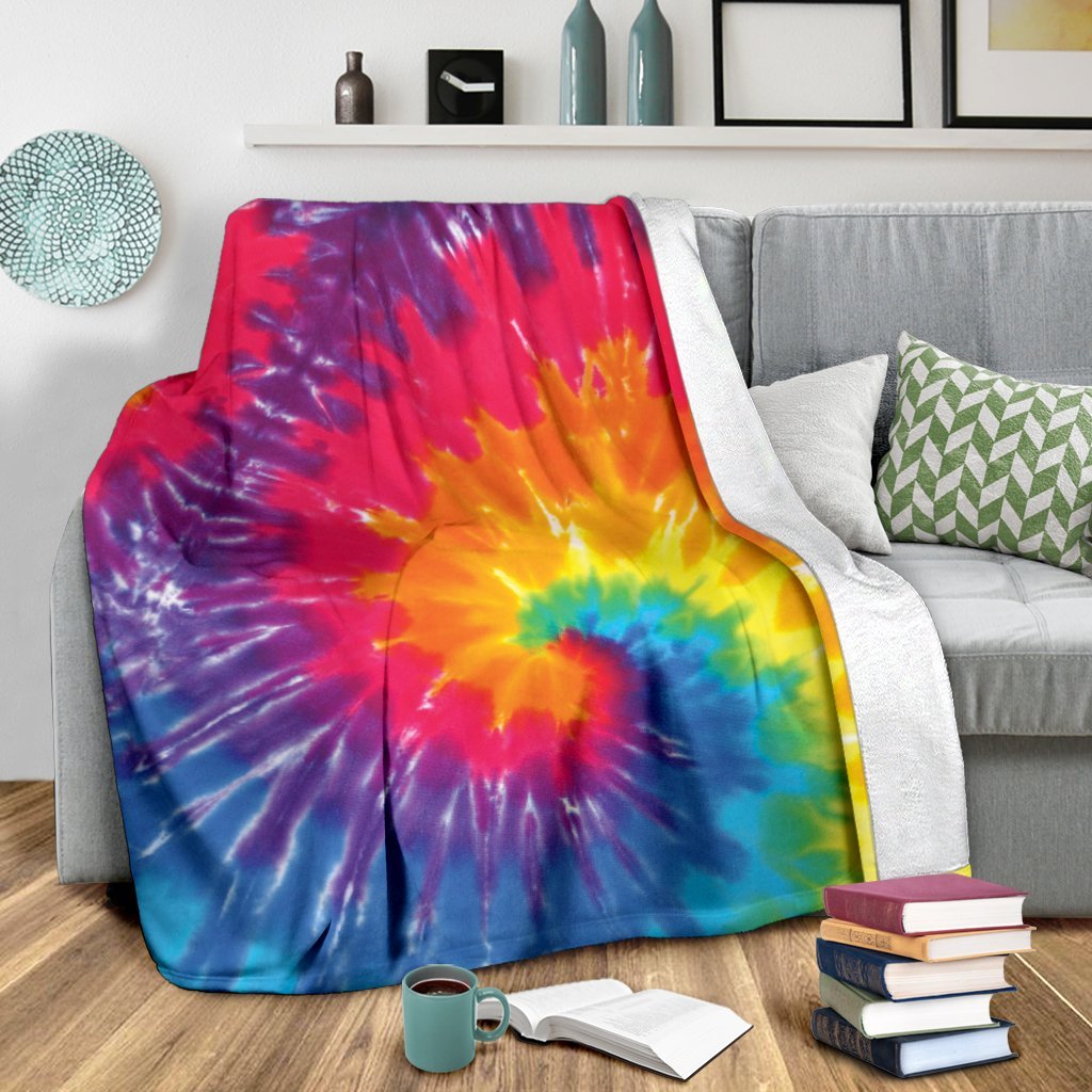 Tie Dye Pattern Print Blanket-grizzshop