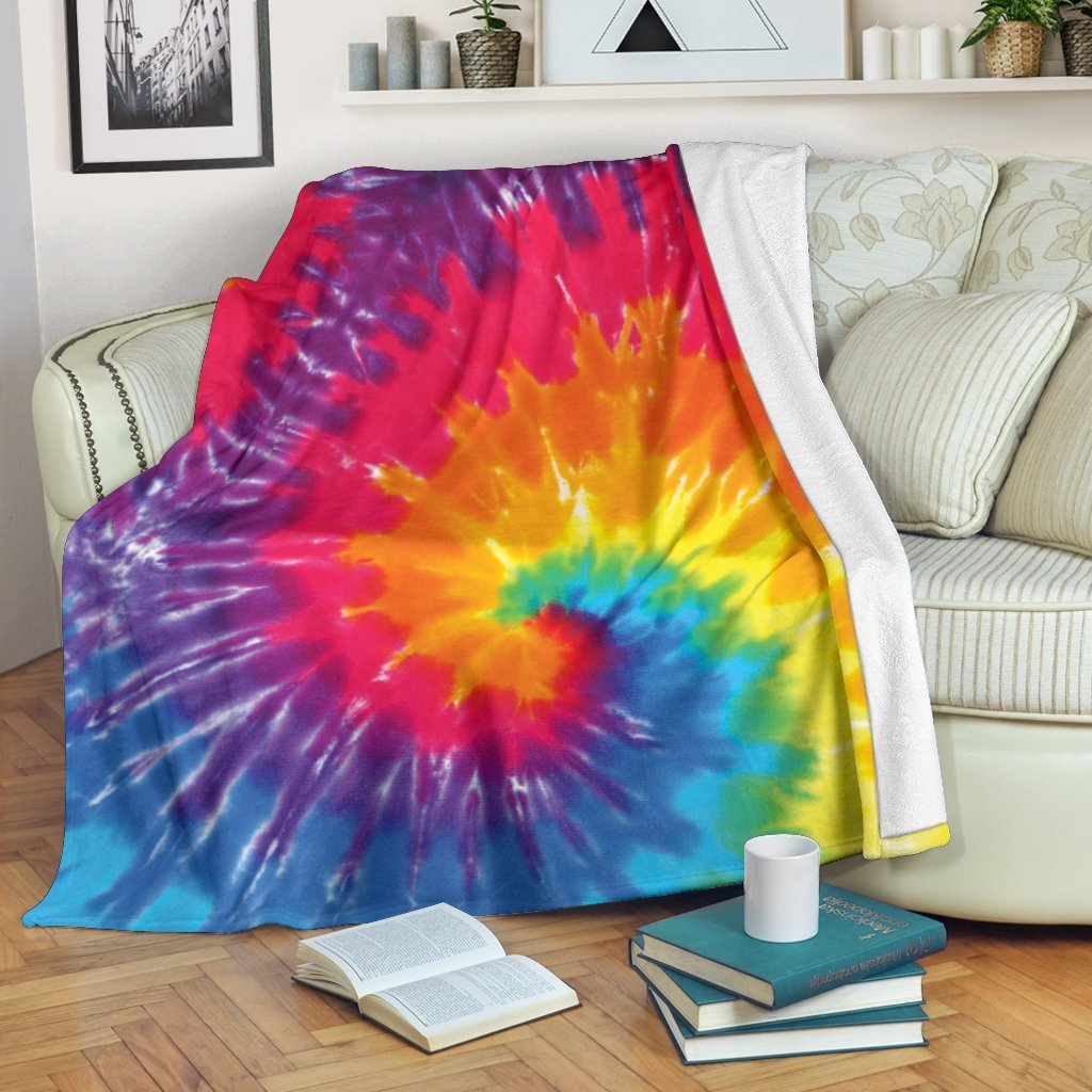 Tie Dye Pattern Print Blanket-grizzshop
