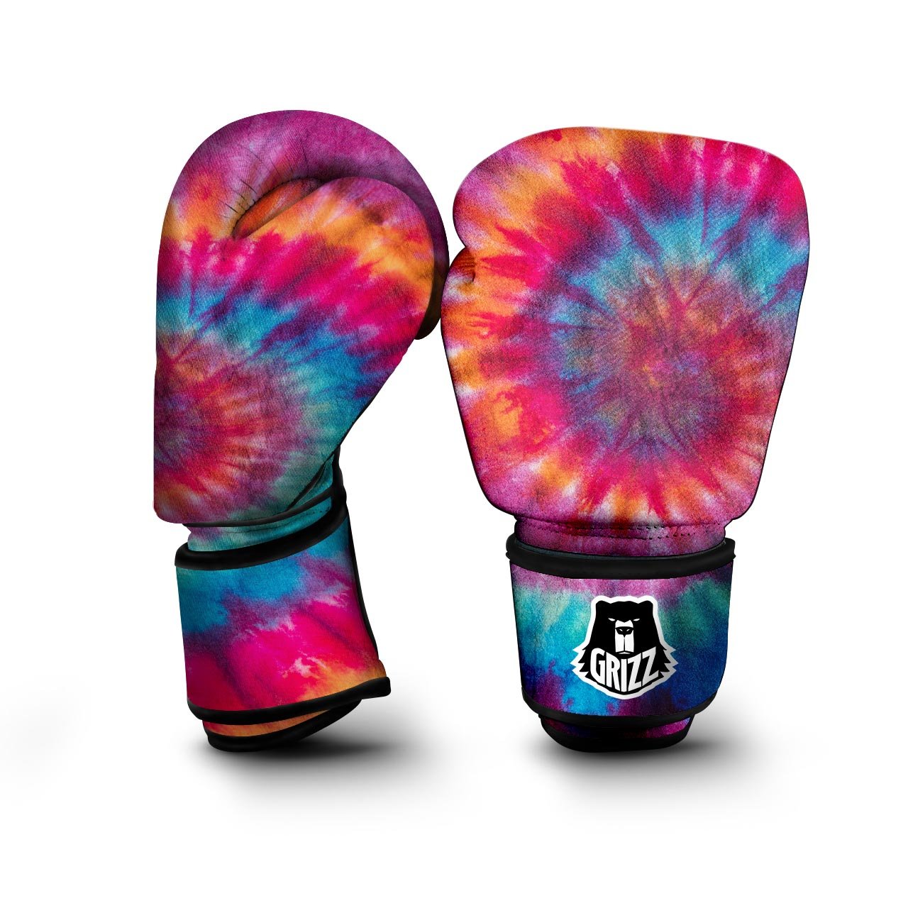Tie Dye Pattern Print Boxing Gloves-grizzshop