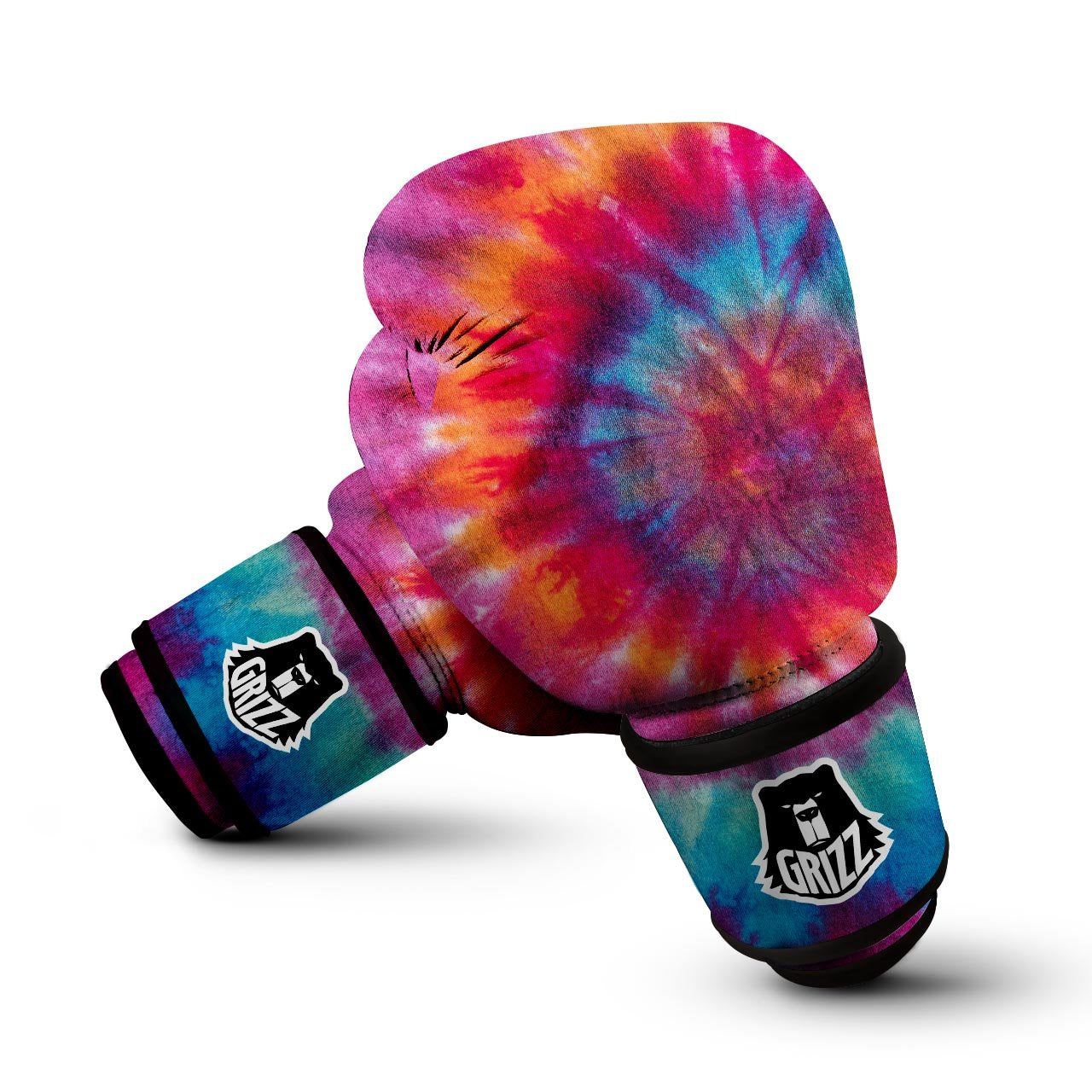 Tie Dye Pattern Print Boxing Gloves-grizzshop