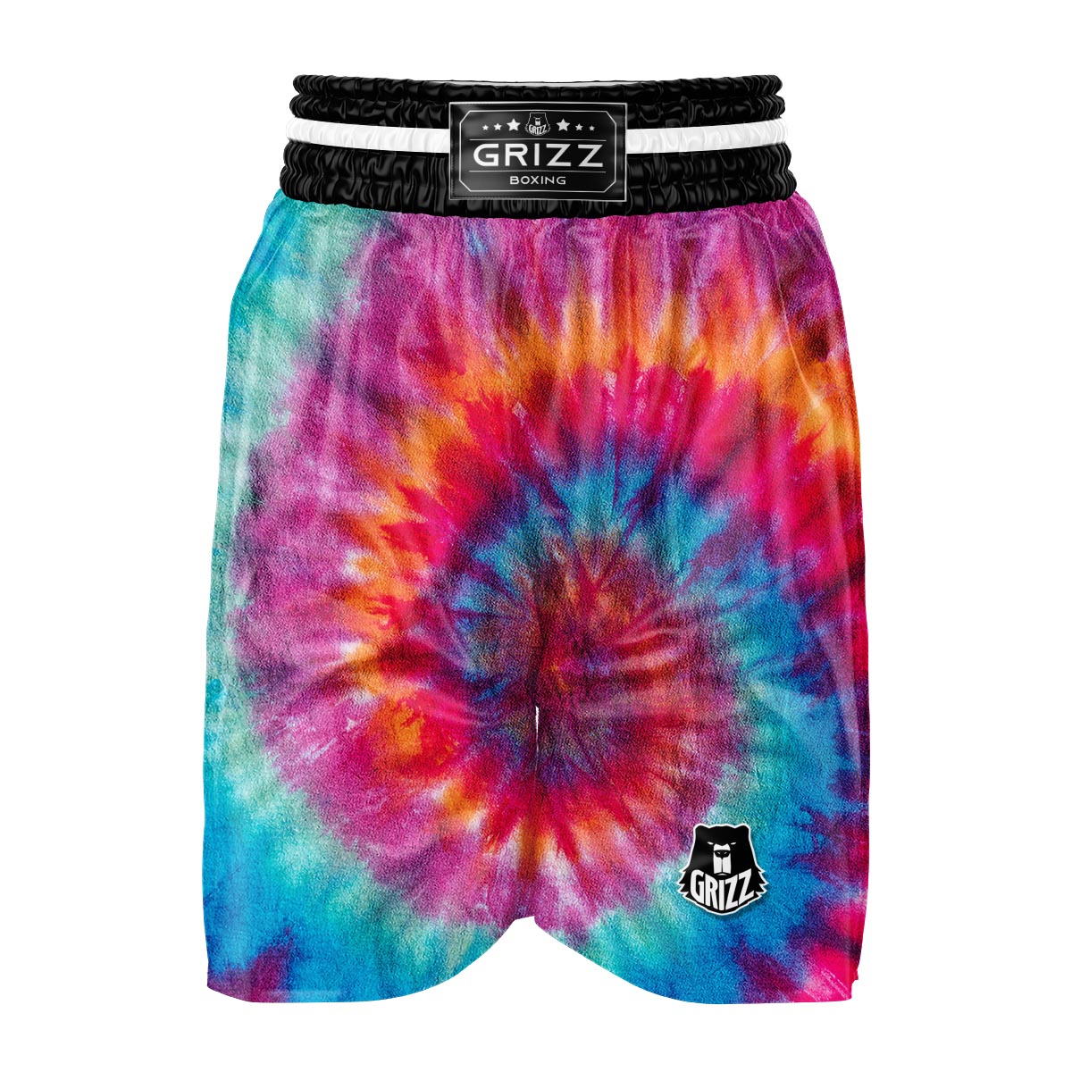 Tie Dye Pattern Print Boxing Shorts-grizzshop