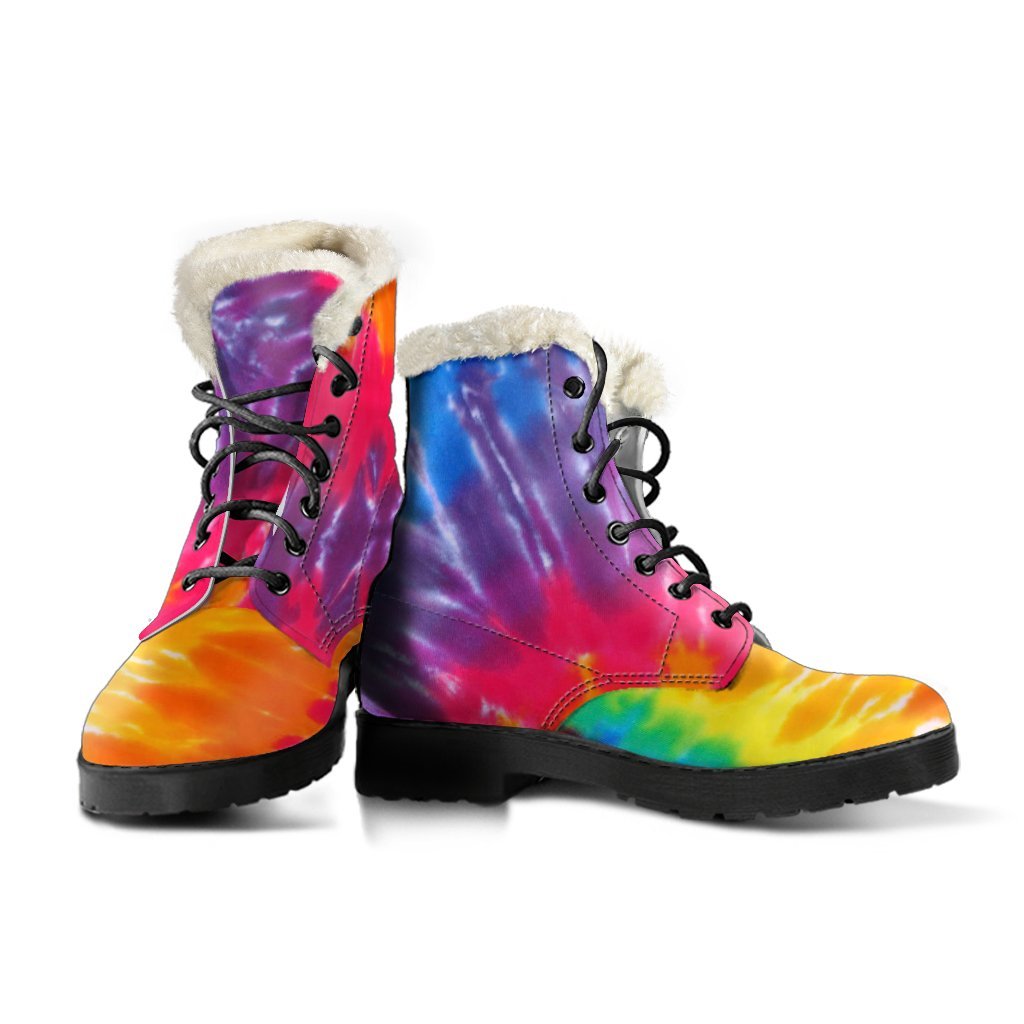 Tie Dye Pattern Print Comfy Winter Boots-grizzshop