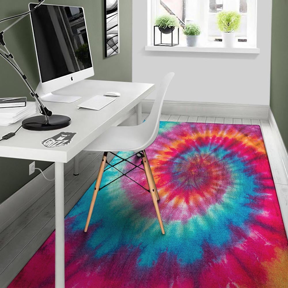 Tie Dye Pattern Print Floor Mat-grizzshop