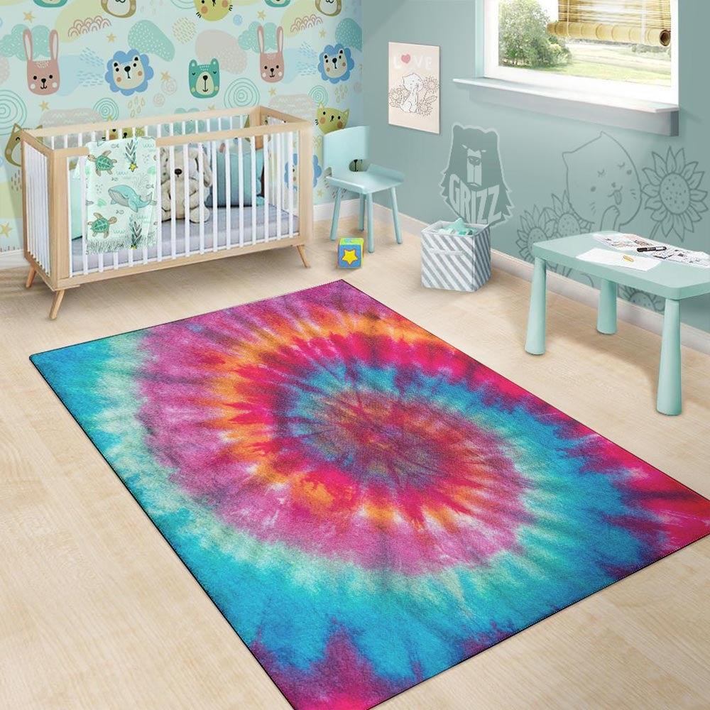 Tie Dye Pattern Print Floor Mat-grizzshop