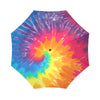 Tie Dye Pattern Print Foldable Umbrella-grizzshop