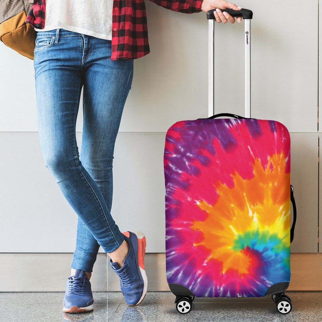 Tie Dye Pattern Print Luggage Cover Protector-grizzshop