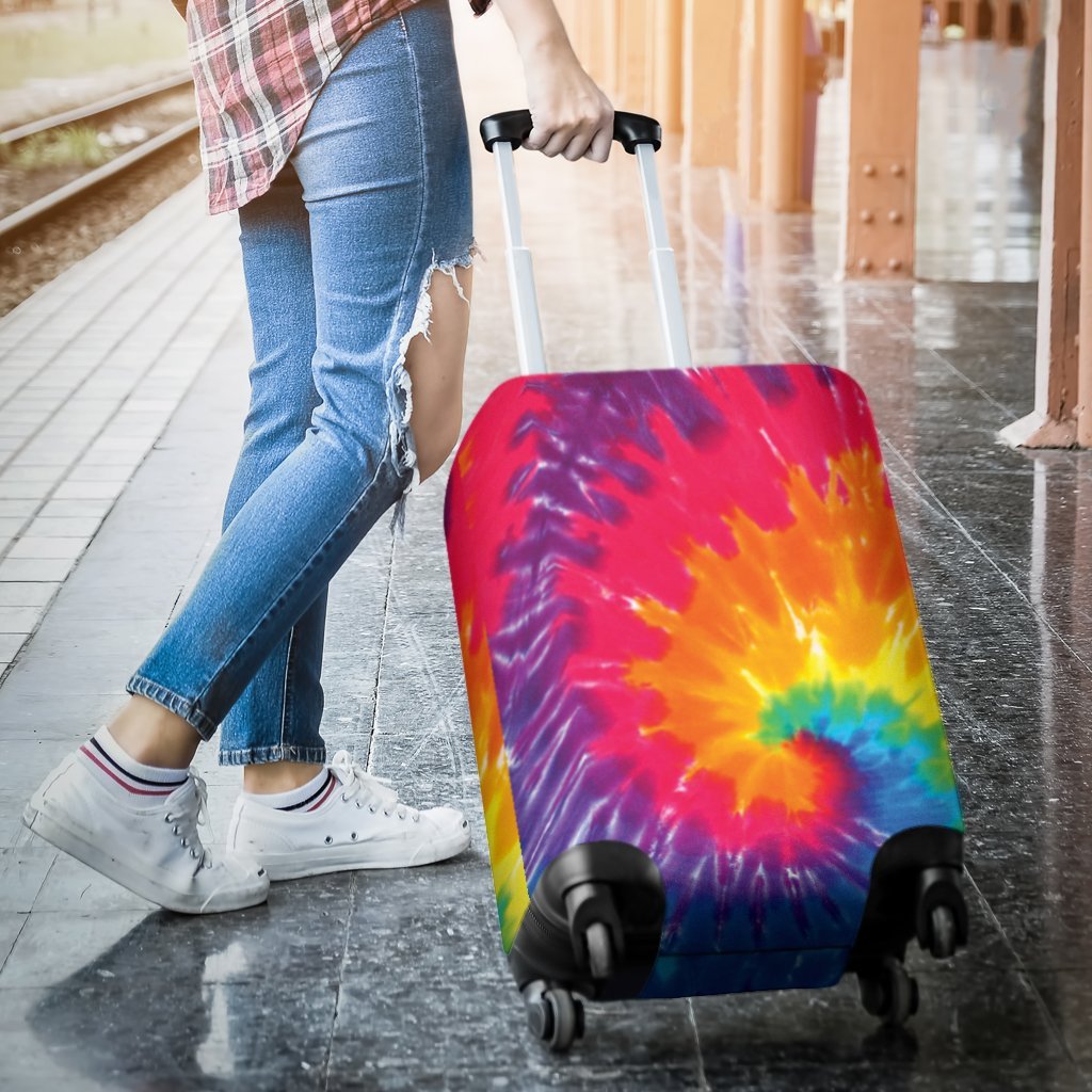 Tie Dye Pattern Print Luggage Cover Protector-grizzshop