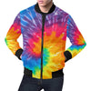 Tie Dye Pattern Print Men's Bomber Jacket-grizzshop