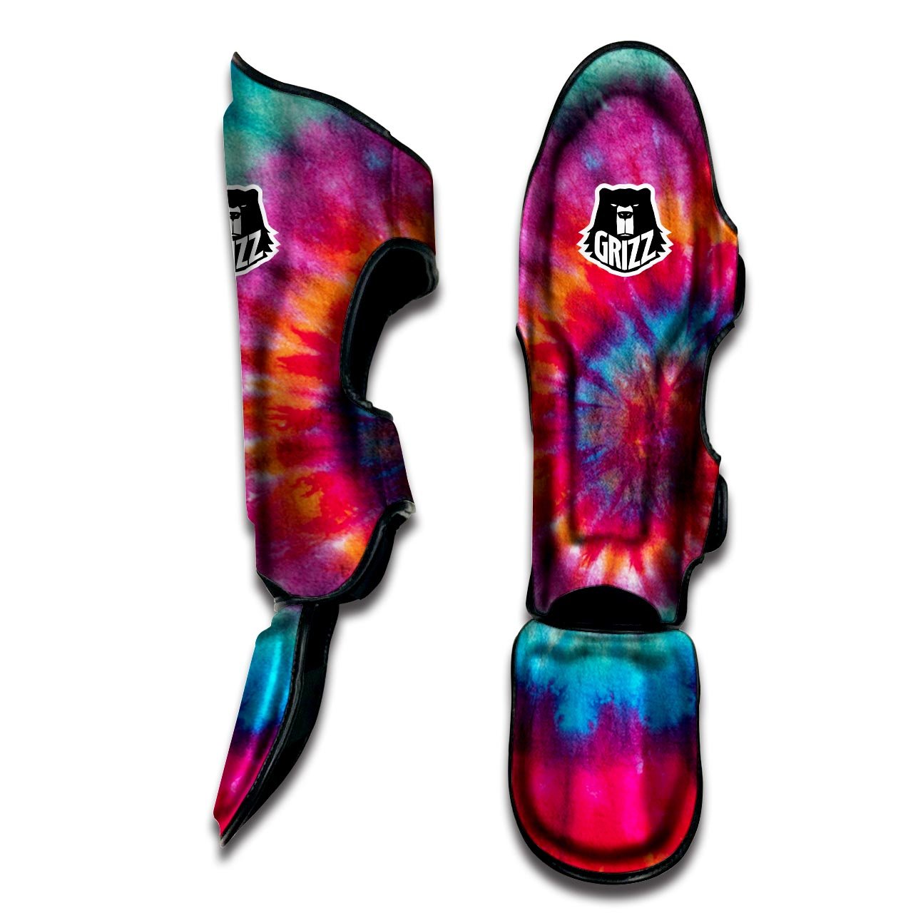 Tie Dye Pattern Print Muay Thai Shin Guards-grizzshop