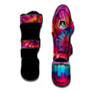 Tie Dye Pattern Print Muay Thai Shin Guards-grizzshop