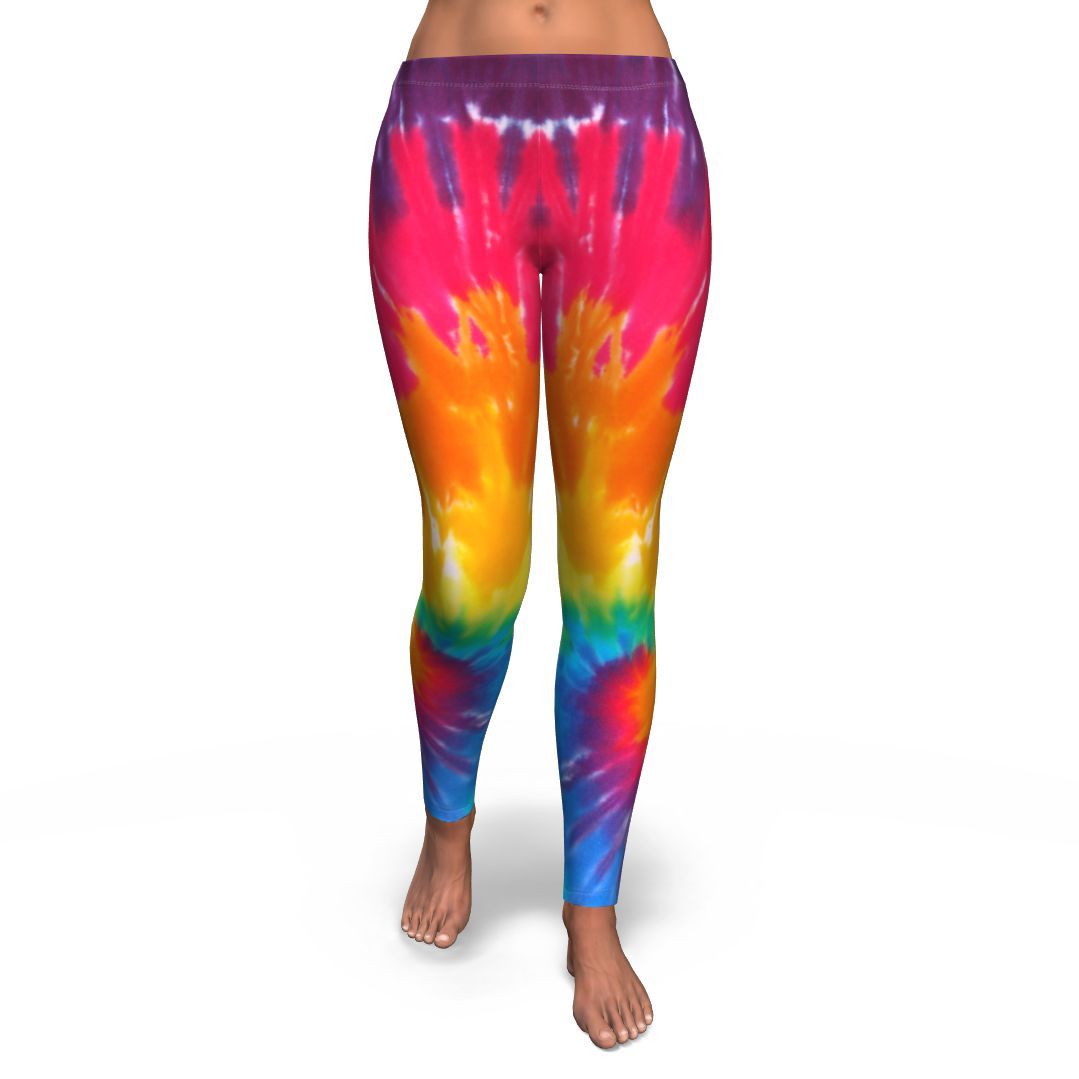 Tie Dye Pattern Print Pattern Women Leggings-grizzshop