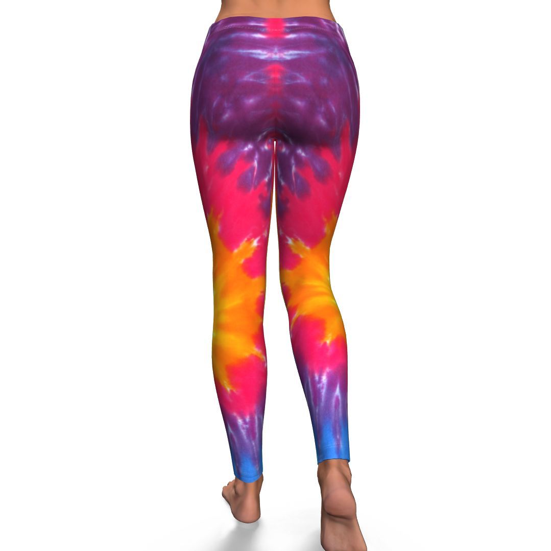 Tie Dye Pattern Print Pattern Women Leggings-grizzshop