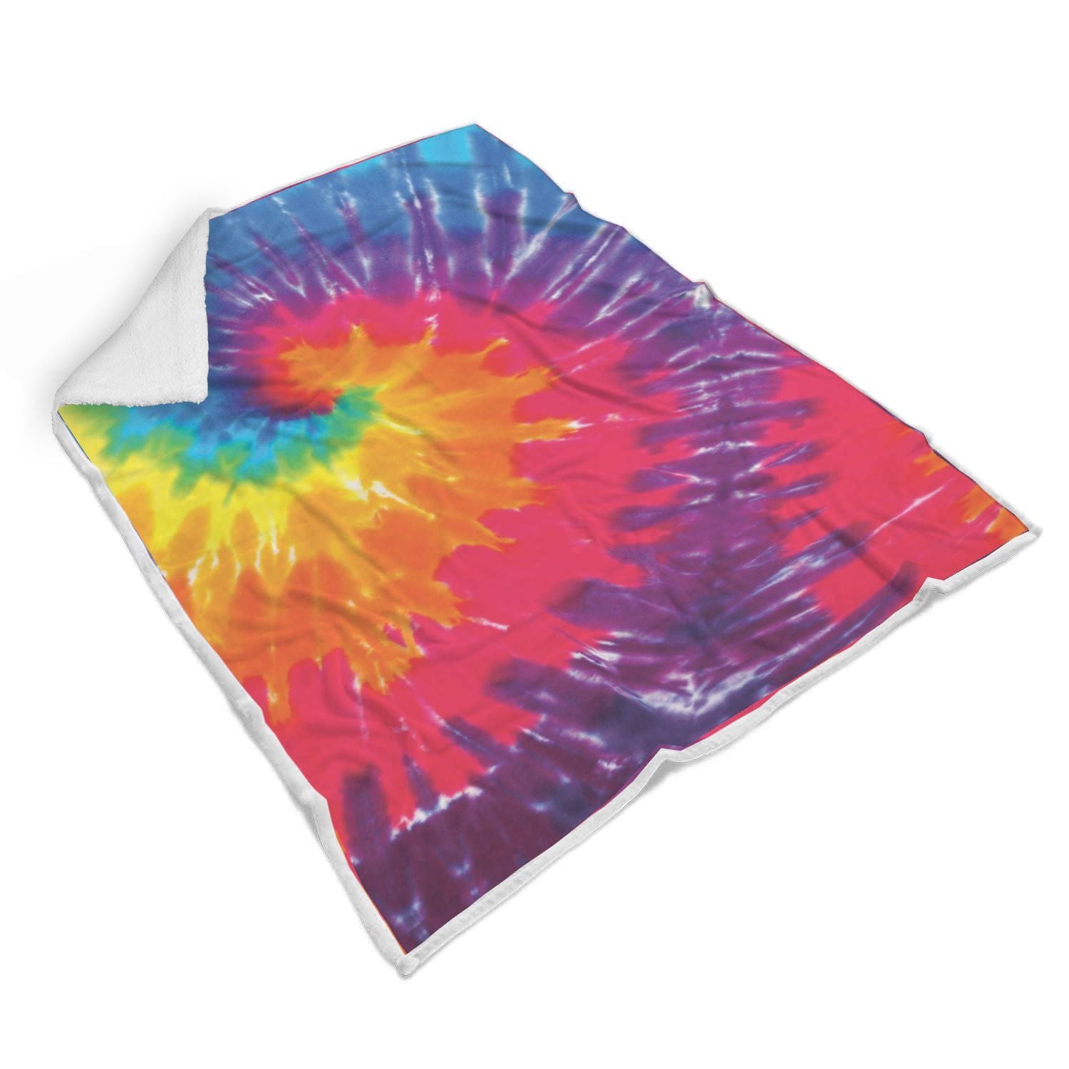 Tie Dye Pattern Print Throw Blanket-grizzshop