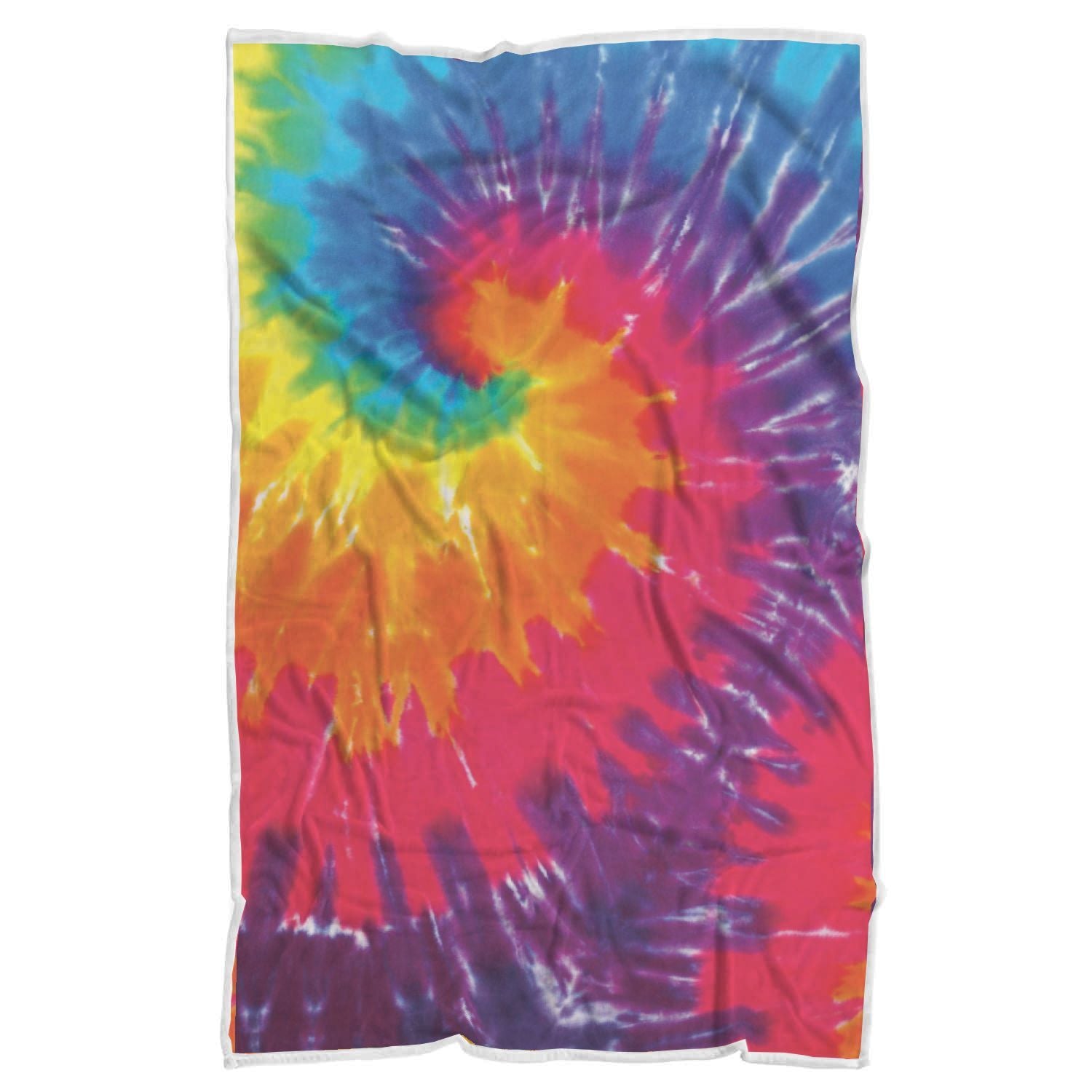 Tie Dye Pattern Print Throw Blanket-grizzshop