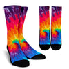 Tie Dye Pattern Print Unisex Crew Socks-grizzshop