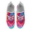 Tie Dye Pattern Print White Athletic Shoes-grizzshop