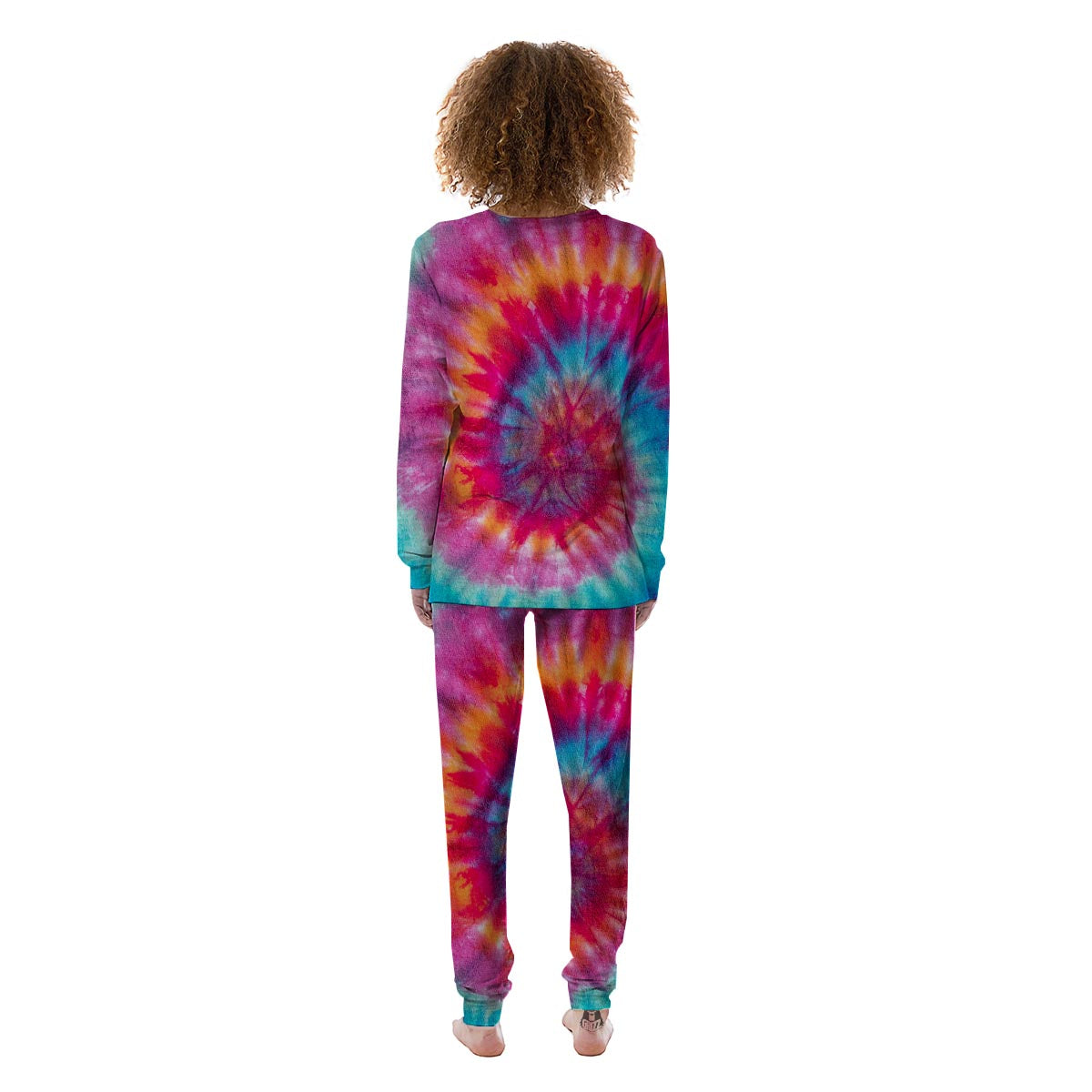 Tie Dye Pattern Print Women's Pajamas-grizzshop