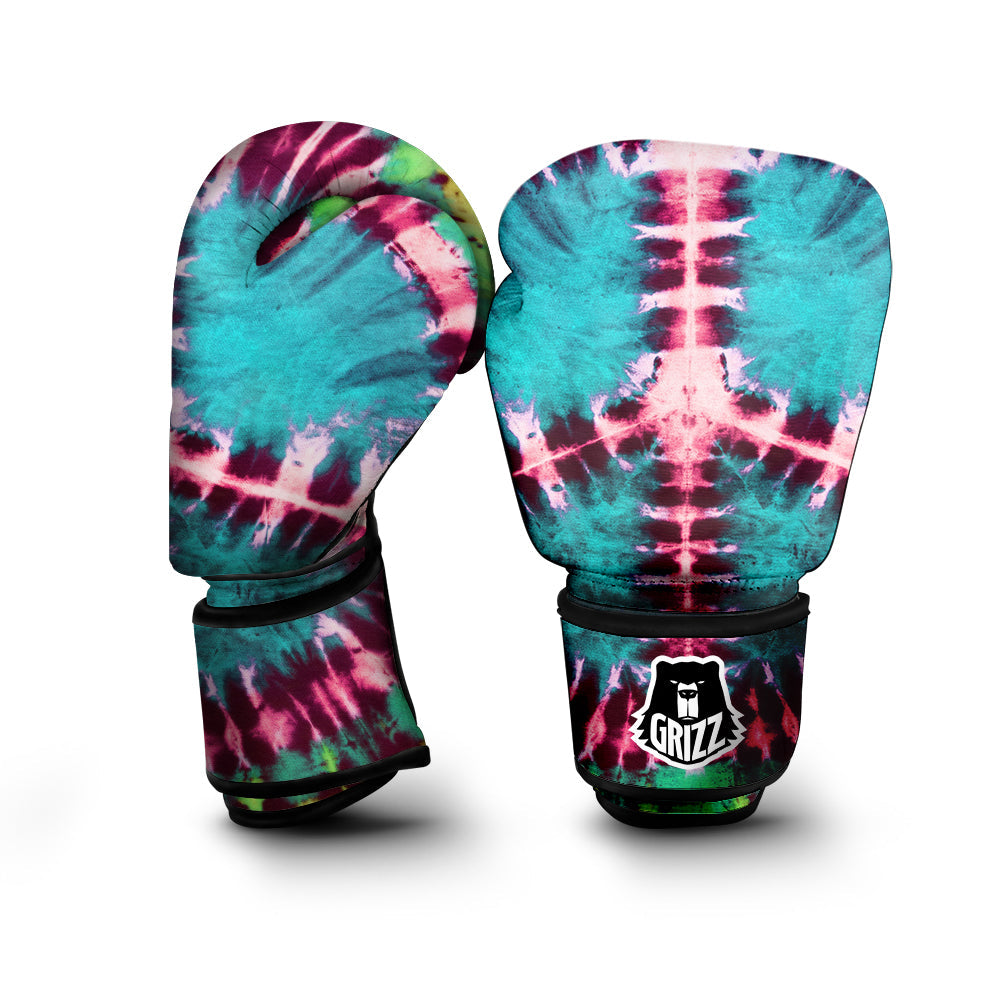 Tie Dye Peace Sign Print Boxing Gloves-grizzshop