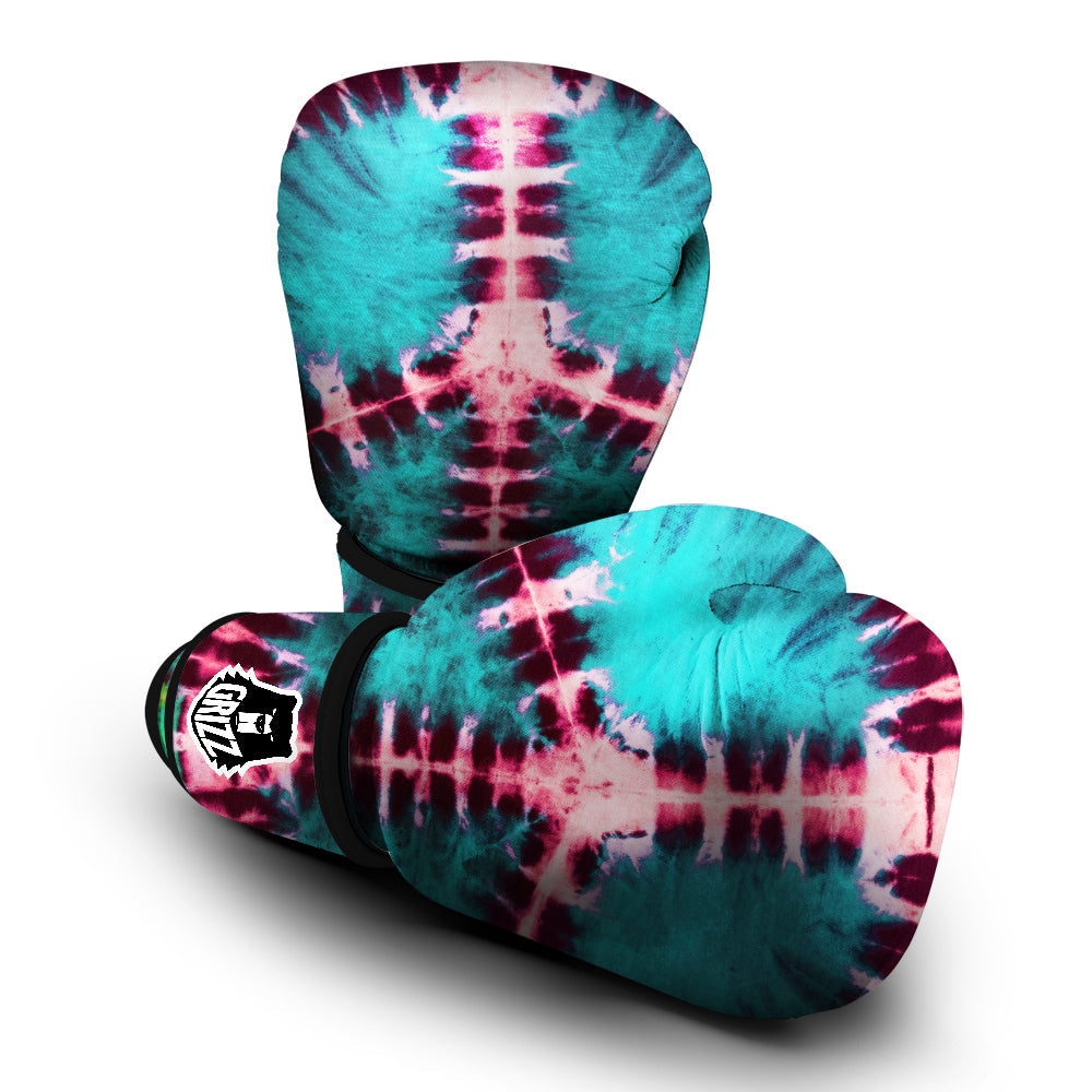 Tie Dye Peace Sign Print Boxing Gloves-grizzshop
