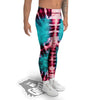 Tie Dye Peace Sign Print Men's Leggings-grizzshop