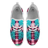 Tie Dye Peace Sign Print White Athletic Shoes-grizzshop