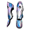 Tie Dye Pink And Teal Print Muay Thai Shin Guards-grizzshop