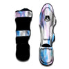 Tie Dye Pink And Teal Print Muay Thai Shin Guards-grizzshop