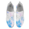 Tie Dye Pink And Teal Print White Athletic Shoes-grizzshop