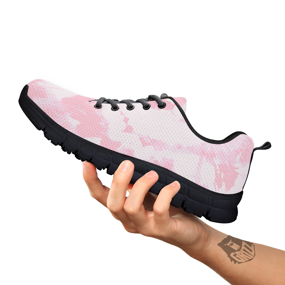 Tie Dye Pink Print Black Sneaker-grizzshop