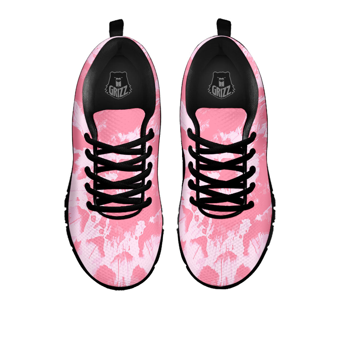 Tie Dye Pink Shibori Print Black Sneaker-grizzshop