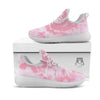 Tie Dye Pink Shibori Print White Athletic Shoes-grizzshop