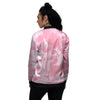 Tie Dye Pink Shibori Print Women's Bomber Jacket-grizzshop