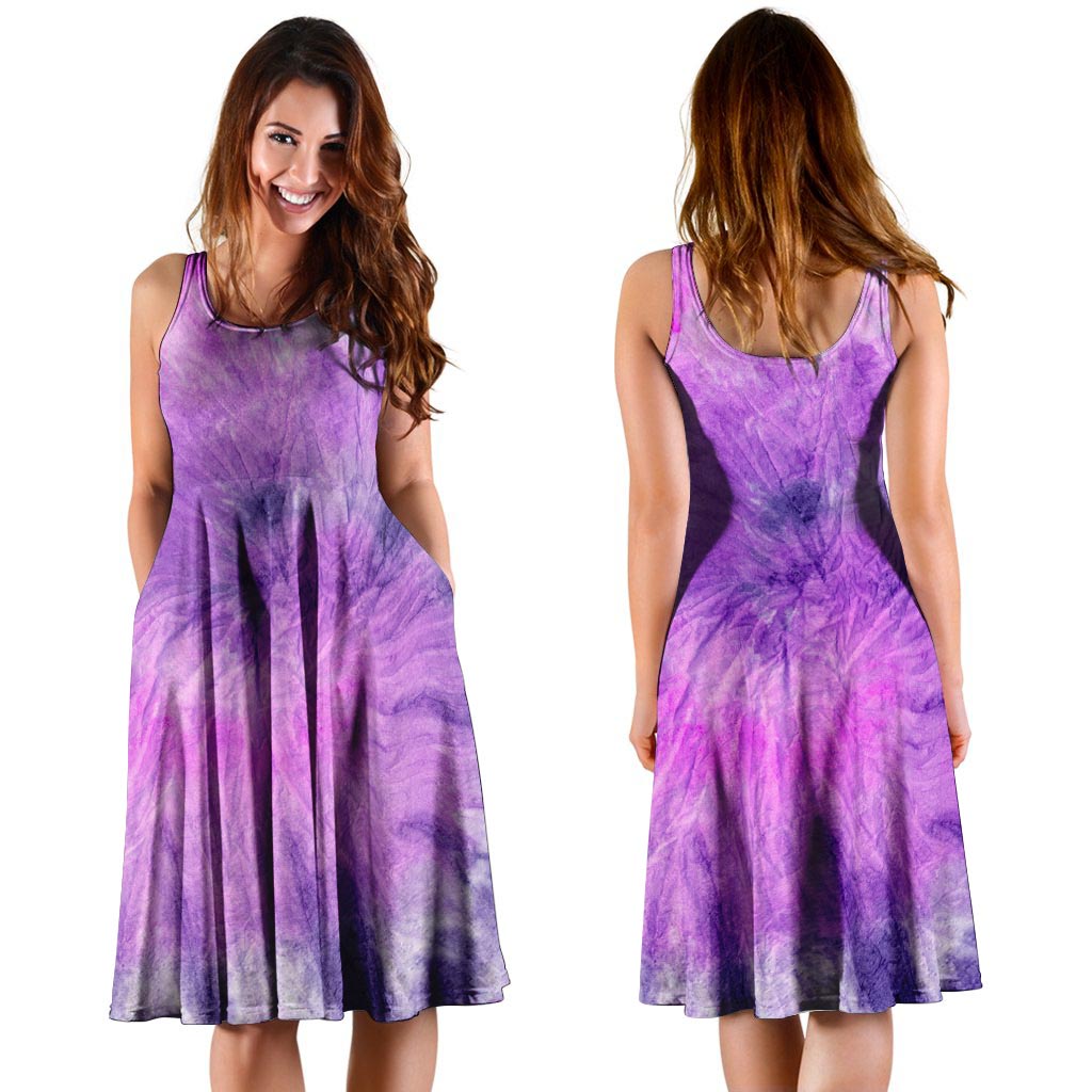 Tie Dye Purple Dress-grizzshop