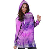 Tie Dye Purple Hoodie Dress-grizzshop