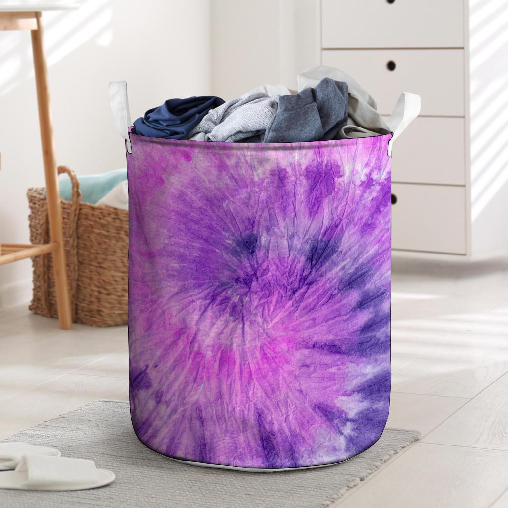 Tie Dye Purple Laundry Basket-grizzshop