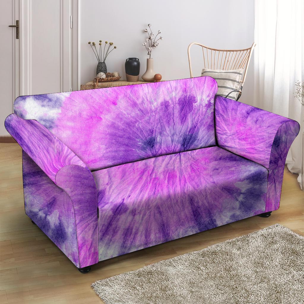 Tie Dye Purple Loveseat Cover-grizzshop