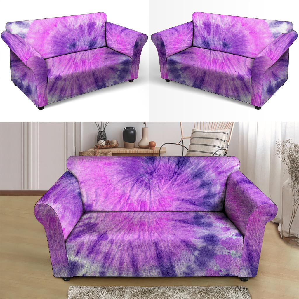 Tie Dye Purple Loveseat Cover-grizzshop