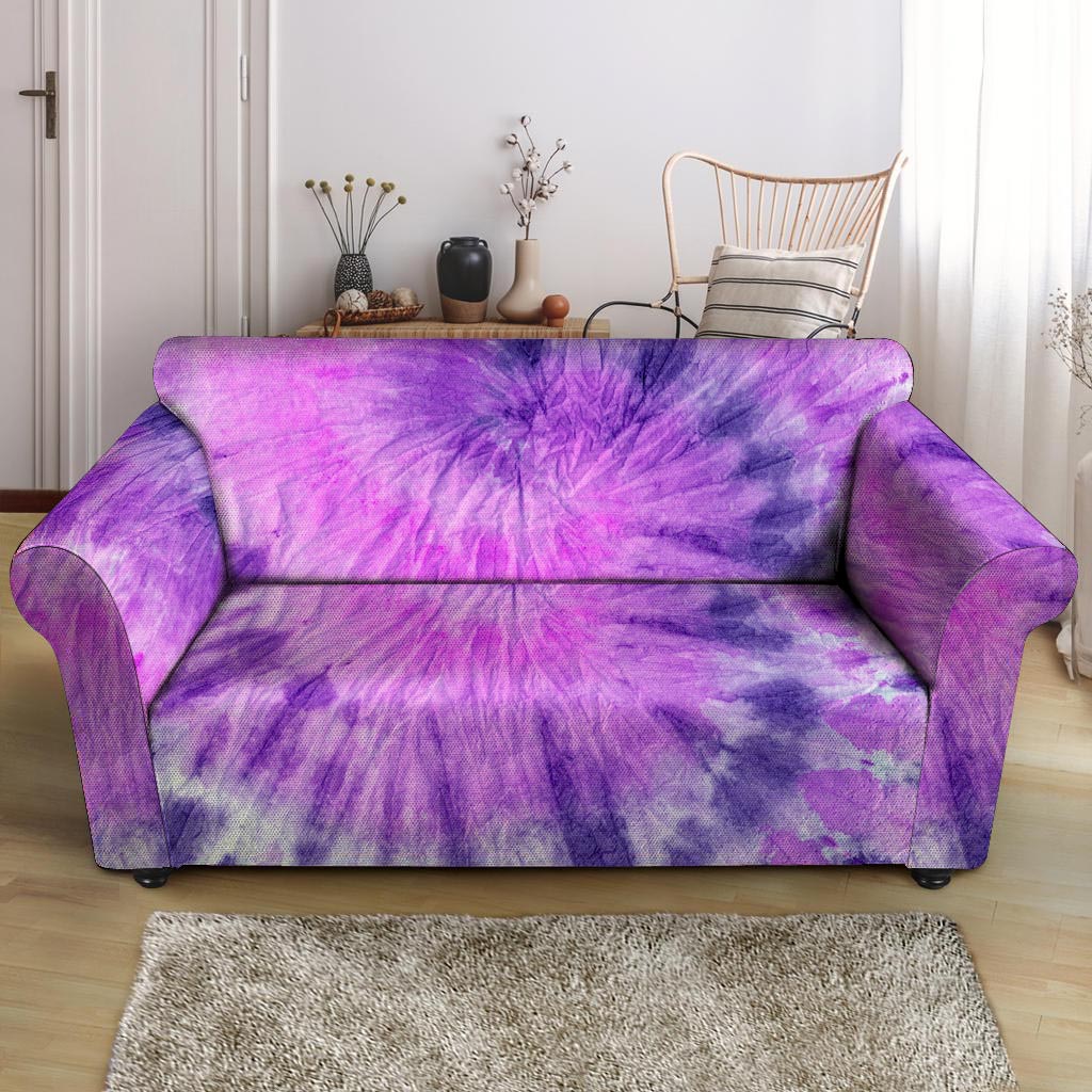 Tie Dye Purple Loveseat Cover-grizzshop